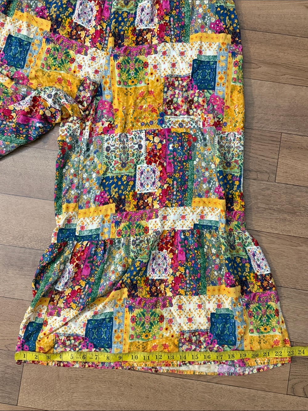 Natural Life Size Medium Patch Design Jumpsuit Bohemian Earthy Whimsical Boho M - Picture 16 of 16